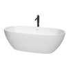 Custom image for White with Shiny White Trim and Matte Black Faucet / 71