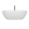 Custom image for White with Shiny White Trim and Matte Black Faucet / 71
