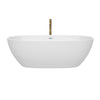 Custom image for White with Shiny White Trim and Brushed Gold Faucet / 71