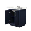 Custom image for Dark Blue with Brushed Nickel Trim / Giotto Quartz / No Mirror