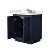 Custom image for Dark Blue with Brushed Nickel Trim / White Cultured Marble / No Mirror