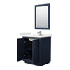 Custom image for Dark Blue with Brushed Nickel Trim / White Quartz / 24