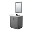 Custom image for Dark Gray with Matte Black Trim / Carrara Cultured Marble / 24