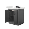 Custom image for Dark Gray with Matte Black Trim / White Quartz / No Mirror