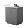 Custom image for Dark Gray with Matte Black Trim / White Quartz / No Mirror