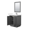 Custom image for Dark Gray with Brushed Nickel Trim / Carrara Cultured Marble / 24