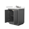 Custom image for Dark Gray with Brushed Nickel Trim / Carrara Cultured Marble / No Mirror