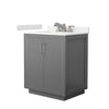 Custom image for Dark Gray with Brushed Nickel Trim / Carrara Cultured Marble / No Mirror