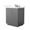 Custom image for Dark Gray with Brushed Nickel Trim / Giotto Quartz / No Mirror
