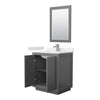 Custom image for Dark Gray with Brushed Nickel Trim / White Quartz / 24
