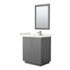 Custom image for Dark Gray with Brushed Nickel Trim / White Quartz / 24