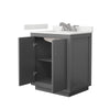 Custom image for Dark Gray with Brushed Nickel Trim / White Quartz / No Mirror
