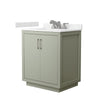 Custom image for Light Green with Brushed Nickel Trim / Carrara Cultured Marble / No Mirror