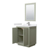 Custom image for Light Green with Brushed Nickel Trim / White Cultured Marble / 24