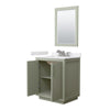 Custom image for Light Green with Brushed Nickel Trim / White Cultured Marble / 24