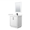 Custom image for White with Matte Black Trim / Carrara Cultured Marble / 24