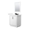 Custom image for White with Matte Black Trim / Carrara Cultured Marble / 24