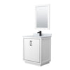 Custom image for White with Matte Black Trim / White Carrara Marble / 24