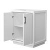 Custom image for White with Matte Black Trim / No Mirror
