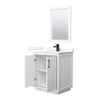 Custom image for White with Matte Black Trim / Giotto Quartz / 24