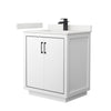 Custom image for White with Matte Black Trim / White Quartz / No Mirror