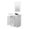 Custom image for White with Matte Black Trim / White Quartz / 24