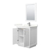Custom image for White with Brushed Nickel Trim / Giotto Quartz / 24