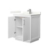 Custom image for White with Brushed Nickel Trim / Giotto Quartz / No Mirror
