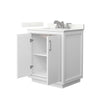 Custom image for White with Brushed Nickel Trim / Giotto Quartz / No Mirror