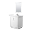 Custom image for White with Brushed Nickel Trim / White Cultured Marble / 24