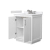 Custom image for White with Brushed Nickel Trim / White Cultured Marble / No Mirror
