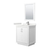 Custom image for White with Brushed Nickel Trim / White Quartz / 24