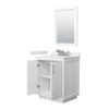 Custom image for White with Brushed Nickel Trim / White Quartz / 24