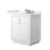 Custom image for White with Brushed Nickel Trim / White Quartz / No Mirror