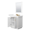 Custom image for White with Satin Bronze Trim / Carrara Cultured Marble / 24