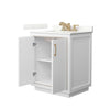Custom image for White with Satin Bronze Trim / Giotto Quartz / No Mirror