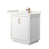 Custom image for White with Satin Bronze Trim / White Quartz / No Mirror
