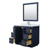 Custom image for Dark Blue with Brushed Nickel Trim / White Carrara Marble / 34
