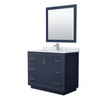 Custom image for Dark Blue with Brushed Nickel Trim / White Carrara Marble / 34