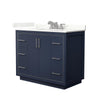 Custom image for Dark Blue with Brushed Nickel Trim / Giotto Quartz / No Mirror