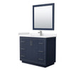 Custom image for Dark Blue with Brushed Nickel Trim / White Cultured Marble / 34