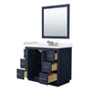 Custom image for Dark Blue with Brushed Nickel Trim / White Cultured Marble / 34