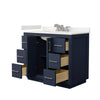 Custom image for Dark Blue with Brushed Nickel Trim / White Quartz / No Mirror