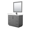 Custom image for Dark Gray with Matte Black Trim / Carrara Cultured Marble / 34