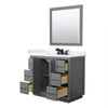Custom image for Dark Gray with Matte Black Trim / Carrara Cultured Marble / 34