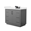Custom image for Dark Gray with Matte Black Trim / Carrara Cultured Marble / No Mirror