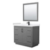 Custom image for Dark Gray with Matte Black Trim / White Cultured Marble / 34