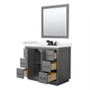 Custom image for Dark Gray with Matte Black Trim / White Cultured Marble / 34