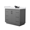 Custom image for Dark Gray with Matte Black Trim / White Cultured Marble / No Mirror
