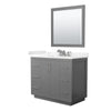 Custom image for Dark Gray with Brushed Nickel Trim / Carrara Cultured Marble / 34
